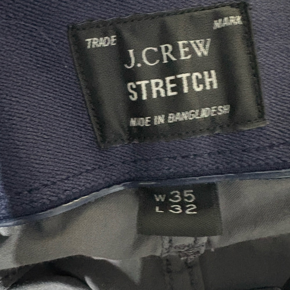 J Crew Pants Mens 35 X 32 Gray Stretch 484 Slim Stretch Chino Straight Leg - Picture 8 of 10